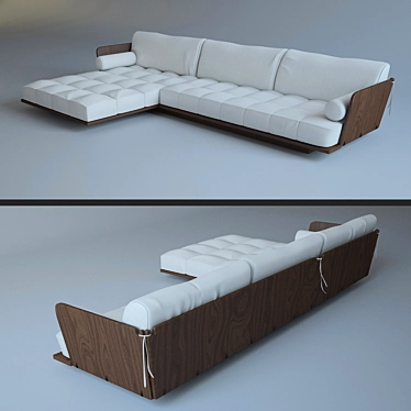  Elegant Vray Divan Sofa 3D model image 1 
