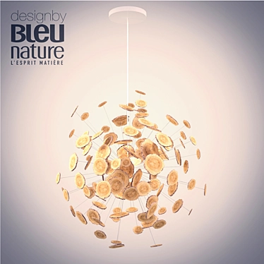 Nature Lamp: Wood and Metal 3D model image 1 