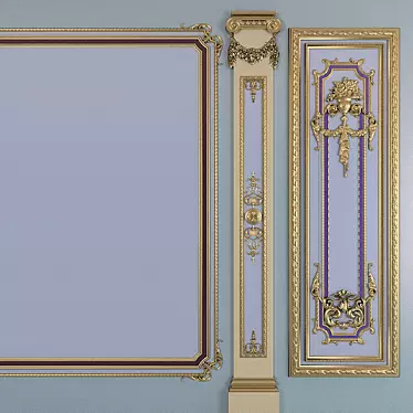 Stylish Wall Panels 3D model image 1 