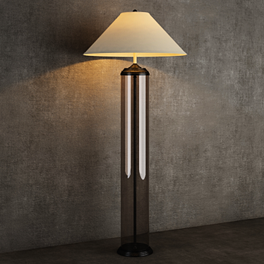 Elegant Bronze Floor Lamp 3D model image 1 