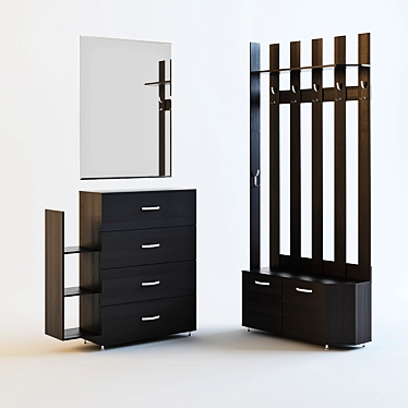 Modern Hallway Furniture Set 3D model image 1 