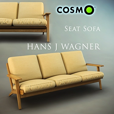 Title: Wegner Seat Sofa - Timeless Elegance 3D model image 1 