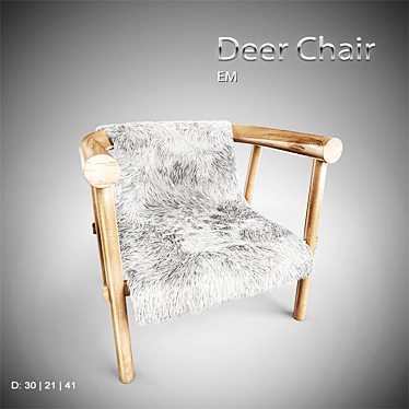 EM Deer Chair | Quality Textures & Shaders | Hair & Fur Effects 3D model image 1 