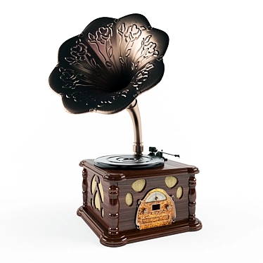 Vintage Gramophone: Classic Sound Nostalgia 3D model image 1 