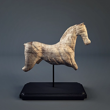 Melancholic Horse Statue 3D model image 1 