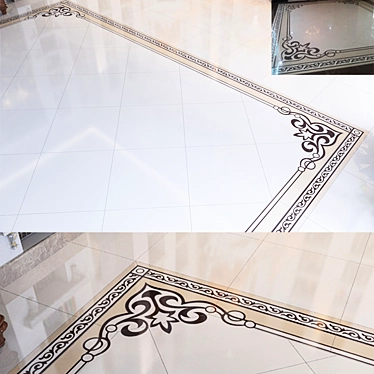 marble floor with decor