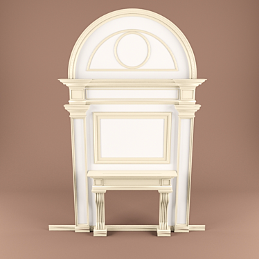 Elegant Fire Panel 3D model image 1 