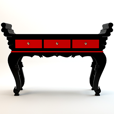 Chinese Wooden Table 3D model image 1 