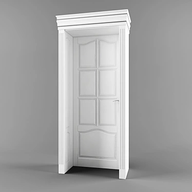 Elegant Classic Door 3D model image 1 