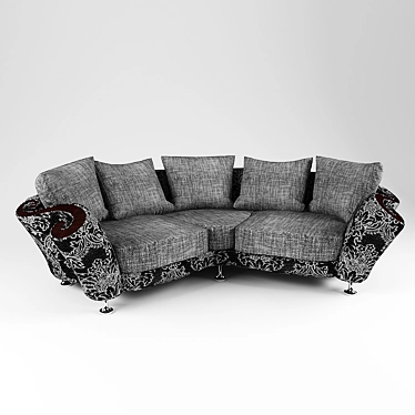 Cozy Comfort 3-Seater Sofa 3D model image 1 