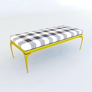 Brass Stiletto Bench 3D model image 1 