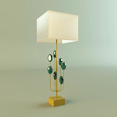 Emerald Glowing Table Lamp 3D model image 1 
