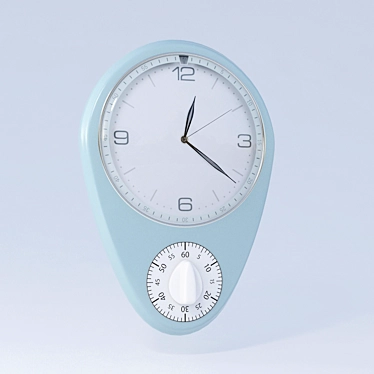 Vintage Kitchen Clock - 60s Retro 3D model image 1 