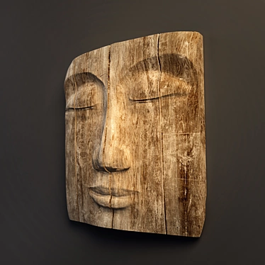 Buddha Decorative Panel 3D model image 1 