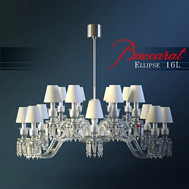 Baccarat Ellipse 16L Chandelier 3D model image 1 