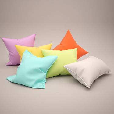 Colorful Cushions 3D model image 1 