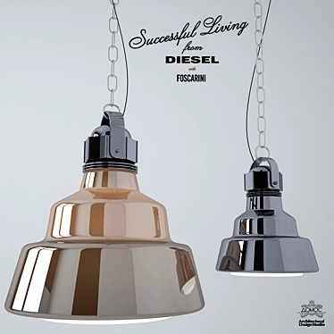 Glas Suspension Lamp: Diesel x Foscarini 3D model image 1 