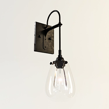 Modern Handcrafted Sconce 3D model image 1 