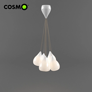 Sleek and Affordable: Drop One Pendant Light 3D model image 1 