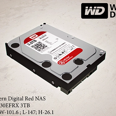 WD Red NAS 3TB HDD 3D model image 1 