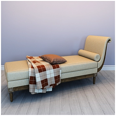 Elegant Cozy Sofa 3D model image 1 