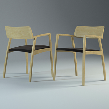 Elegant Curve Chair - GM 326 3D model image 1 