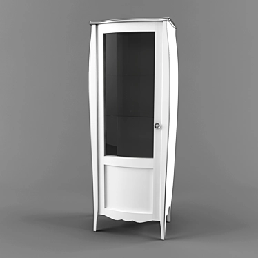 Compact Display Cabinet - 810mm x 490mm x 2000mm 3D model image 1 