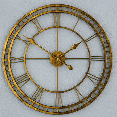 Elegant Wrought Iron Clock 3D model image 1 