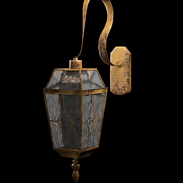 Vintage Rustic Lamp 3D model image 1 