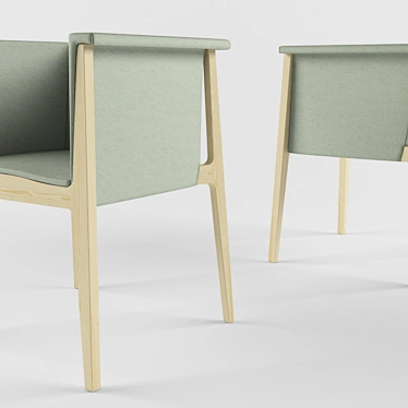 Elegant Cabas SEAMASTER PL Chair 3D model image 1 