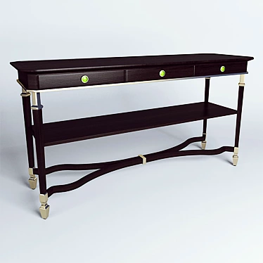 Sleek Black Lacquer Console Table 3D model image 1 