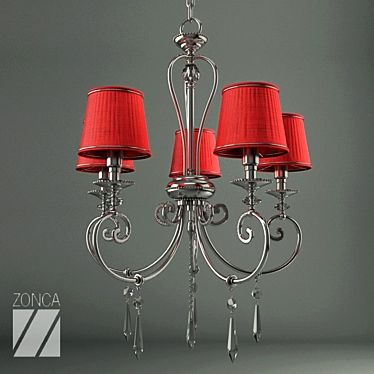 Zonca 5-Light Chandelier 3D model image 1 