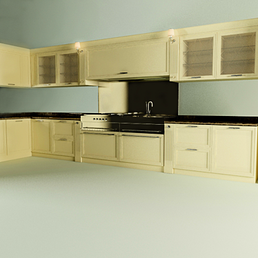 Scavolini Classic Elegance: Kitchen Perfection 3D model image 1 