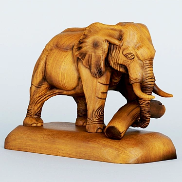 Elegant Vray Elephant Sculpture 3D model image 1 