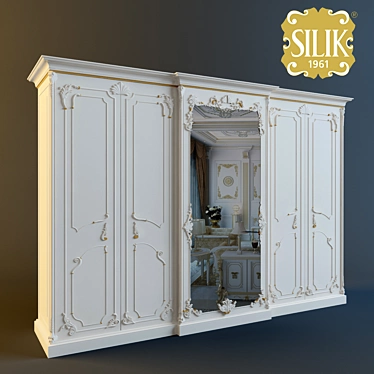 Silik Larissa Wardrobe: 4-Door Storage Solution 3D model image 1 