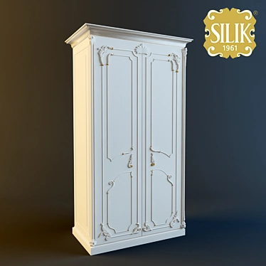 Italian Silik Wardrobe Larissa, 2-Flap Design 3D model image 1 