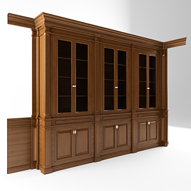 Elegant Office Wardrobe Cabinet 3D model image 1 