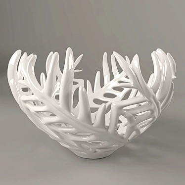 Elegant Fruit and Trinket Vase 3D model image 1 