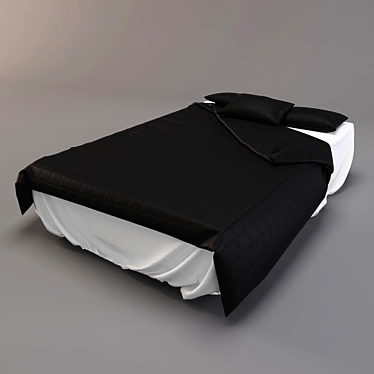 Cozy Dreams Bed 3D model image 1 