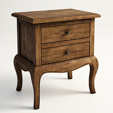 Elegant Edith Bedside Table 3D model image 1 