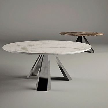 Elegant Eliot Round Dining Table 3D model image 1 