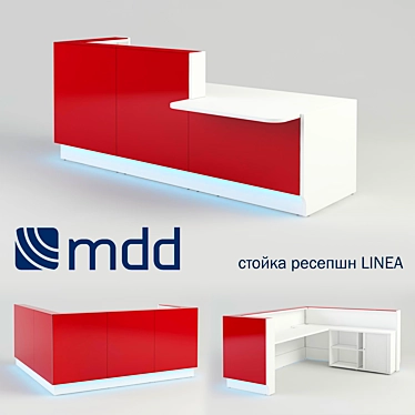 Modern Reception Desk by MDD 3D model image 1 