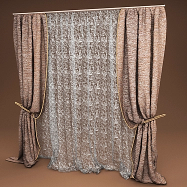 Dreamy Drapes for Your Bedroom 3D model image 1 