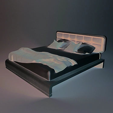 Wadi Contemporary Bed: Sleek & Stylish 3D model image 1 