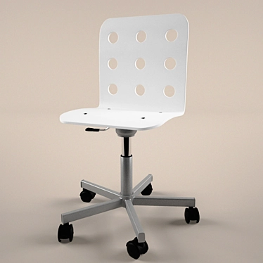Modern JULES Work Chair - White 3D model image 1 
