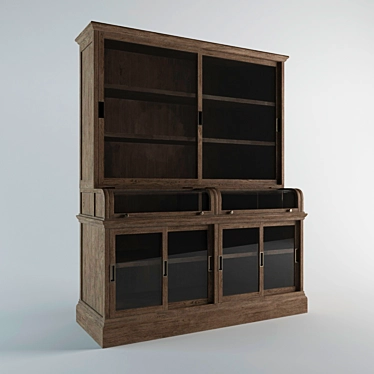 Modern Double Cabinet with Chic Design 3D model image 1 