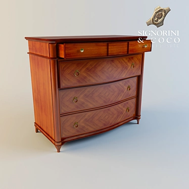 Elegant Carlotta Locker by Signorini & Coco 3D model image 1 