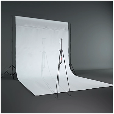 Studio Tripod and Backdrop Stand 3D model image 1 