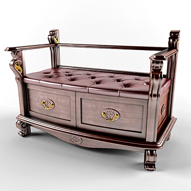 Classic Custom-Made Ottoman 3D model image 1 