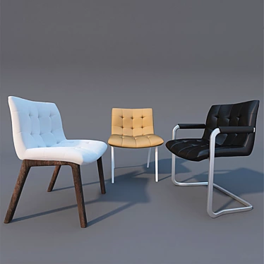 Bontempi Casa Kuga Chair 3D model image 1 